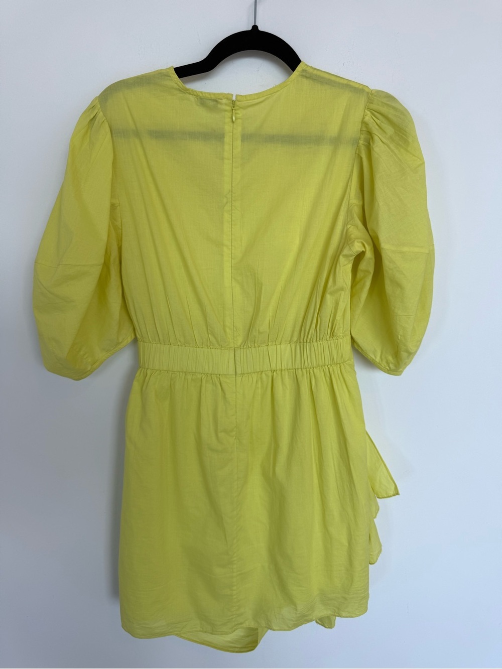 RHODE Puff-Sleeve Ruffle Mini Dress in Citrine Yellow Size S π - Picture 4 of 5